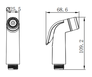 Aksesoris Keran Toilet Kamar Mandi yang Dapat Disesuaikan dari Pabrik, Pembersih Tangan, Shower Bidet ABS, <span class=keywords><strong>Douche</strong></span> Bidet, Bidetbrause, Shattaf - Product Image 2
