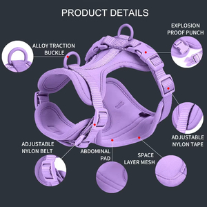 Harnais pour chien à sangle réglable classique de luxe personnalisé OEM PVC étanche en néoprène harnais à emboîter ensembles simple et durable animal de compagnie - Product Image 2