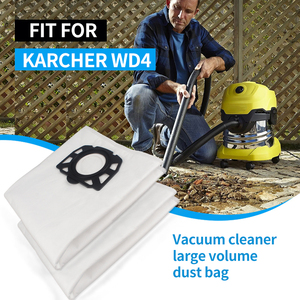 Sac à poussière de remplacement pour <span class=keywords><strong>aspirateur</strong></span> Karchers MV4 MV5 WD4 WD5 <span class=keywords><strong>WD6</strong></span> Premium MV4 MV5 MV6 WD4000 à WD5999 - Product Image 4