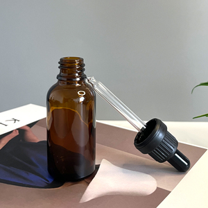 Luxury Eco-Friendly 15ml 20ml 30ml round Glass Essential Oil <b>Bottle</b> with Dropper Cap Screen Printing Surface for Cosmetics - Product Image 3