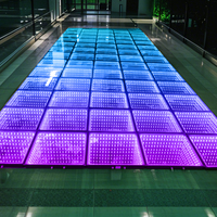 SUEZ Imperméable Extérieur RVB Populaire Led Piste de Danse Écran Led Verre Transparent Led Lumières de Scène