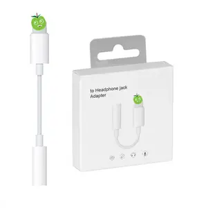 Grosir apple lightning digital adaptor-2 In 1 Apple Headphone Adapter untuk Iphone Adaptor Petir untuk 3.5 Mm Headphone Jack Power Ponsel Adaptor AUX