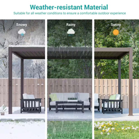 Pergola bioclimatique en aluminium avec toit à lames orientables électriques, étanche et résistante au vent