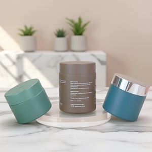 15g 30g 50g 100g Matte Blue Luxury Skincare Body Packaging <b>Empty</b> Colorful Glass <b>Jars</b> Frosted Cosmetic Glass Cream <b>Jar</b> with Lid - Product Image 5