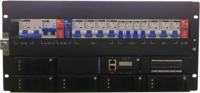 Système redresseur télécom haute stabilité à transfert rapide 7U 19 pouces pour montage en rack, alimentation à commutateur unique 220 VCA 48 VCC 350 A 21 kW