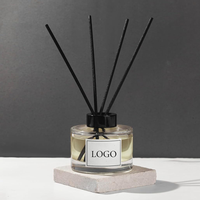 Bouteille de diffuseur en verre de luxe 120ml avec boîte personnalisée Bouteille de diffuseur en verre vide de luxe