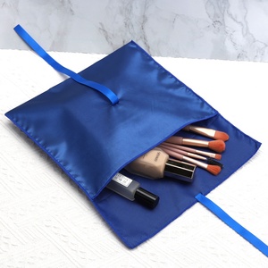 Wholesale Custom Satin <b>Envelope</b> Pouch Bag for Packaging Hair Blue Luxury Matte Satin Flap T-shirt Dress Storage Pouch Silk Bags - Product Image 3