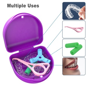Boîte en plastique magnétique en forme de U <span class=keywords><strong>pour</strong></span> protège-dents/aligneurs/retainers/guardien nocturne/attelles de morsure/grands appareils dentaires - Product Image 5
