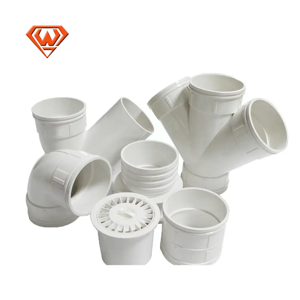 Plumbing fittings pvc dwv pipe and fittings 3 way White PVC Tee Drainage Elbow Y Tee Cross Pipe Fitting For Water