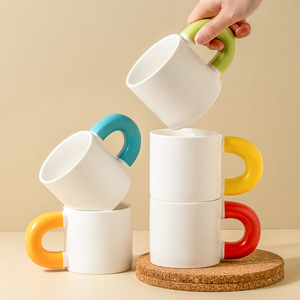 แก้วเซรามิกสีขาว 330 มล. สำหรับงานซับลิเมชั่น ดีไซน์มินิมอล เหมาะสำหรับแจกเป็นของขวัญ - Product Image 1