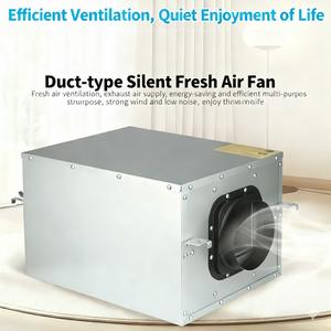 Kipas Saluran Ultra-Senyap 35-39dB - Filtrasi 3-Tahap untuk Penghilang Asap Restoran Hot Pot/Barbekyu - Product Image 2