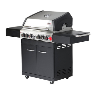 <span class=keywords><strong>Barbecue</strong></span> da Esterno Professionale Premium a Gas Naturale con Carrello, Verniciato a Polvere Nero, in Offerta Speciale - Product Image 5