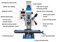 Machine de fraisage et de perçage verticale miniature en métal ZX16V MT2