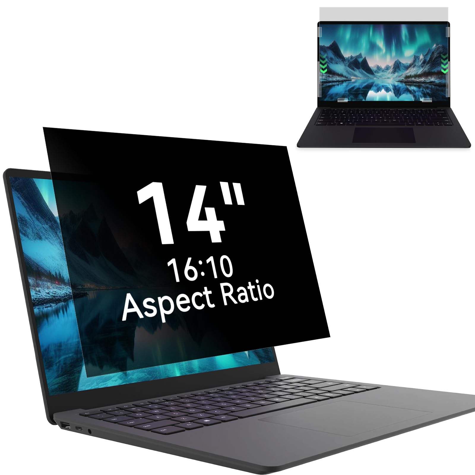 Black For 14 Inch 16:10 294*164mm