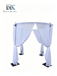 Kit de telón de fondo de tubos y cortinas resistentes personalizados para decoración de stands de ferias comerciales y bodas - Product Image 1