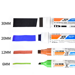 Vente directe d'usine, marqueur permanent à pointe oblique de 6 mm, stylo marqueur en plastique pour enfants, jouets pour tableau de dessin - Product Image 6