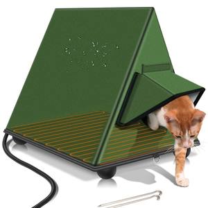 Refugio para Gatos Impermeable e Indestructible para Exteriores, <span class=keywords><strong>Casa</strong></span> para Gatos Rectangular/Cuadrada con Calefacción, Segura para Gatos - Product Image 2