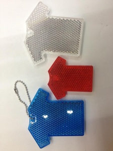 Portachiavi riflettente per riflettori di sicurezza in plastica dura PMMA regalo di promozione - Product Image 4