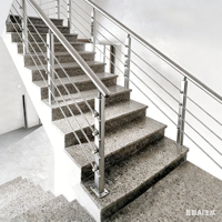Rampe d'escalier et balustrade de balcon en acier inoxydable de style moderne pour appartements