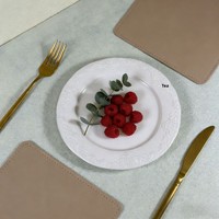 Nouvelle assiette ovale en céramique durable, design nordique, passe au micro-ondes, technique sous glaçure, blanche, vaisselle d'hôtel pour usage domestique