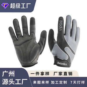 Boton Cycling <b>Gloves</b> Long Finger <b>Touchscreen</b> Compatible Bicycle <b>Gloves</b> Unisex Adult Blue - Product Image 4