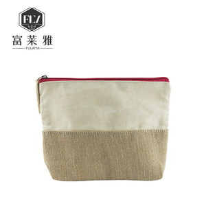 Oem coton toile lin cosmétique maquillage pochette chanvre sac <span class=keywords><strong>de</strong></span> <span class=keywords><strong>toilette</strong></span> - Product Image 1