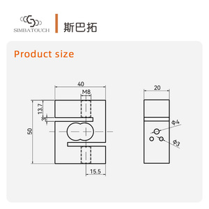 0.05/0.1/0.2/0.5/1/2/5/10 किलोग्राम एल्यूमीनियम मिश्र धातु एस-टाइप बीम-प्रकार लोड सेंसर तनाव/संपीड़न भार सेंसर सार्वभौमिक भार सेंसर - Product Image 4