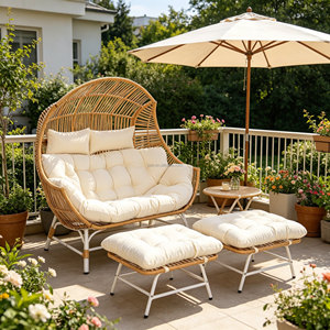 Silla Mecedora <span class=keywords><strong>de</strong></span> Ratán PE para Exteriores, Venta Caliente <span class=keywords><strong>de</strong></span> Fábrica, Muebles Modernos <span class=keywords><strong>de</strong></span> Mimbre para Ocio en Villas, Hoteles y Jardines, Silla Cómoda y Económica - Product Image 2