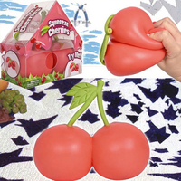 Balle anti-stress personnalisée fantaisie en forme de mini-fruits, jouet à presser en caoutchouc TPR fraise et pomme pour enfants, idéal comme cadeau