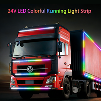 Barre lumineuse LED universelle 24V personnalisée pour hayon de camion, bande LED RVB colorée, clignotant, frein, marche arrière, DRL, clignotant