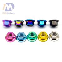 Écrou hexagonal à bride en titane M8, couleur arc-en-ciel, vente chaude usine