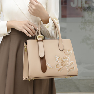 <span class=keywords><strong>Sac</strong></span> fourre-tout en cuir PU de haute qualité pour femmes deux poignées grande capacité sacs à main à bandoulière en gros doublure en Polyester pour un usage quotidien - Product Image 5