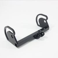 Support de montage en tube carré en acier au carbone, fabriqué en usine (OEM), avec découpe, pliage et soudage, revêtement noir en poudre