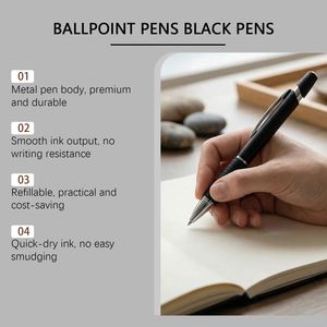 Non-Slip Grid Grip Aluminum Click <b>Ballpoint</b> <b>Pen</b>, Metal Retractable <b>Pen</b> Custom Logo for Business Trade Show Promotional Gift - Product Image 5