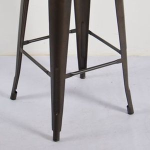 Proveedor de China barato nuevo diseño <span class=keywords><strong>comedor</strong></span> Silla de metal en línea con asiento de madera - Product Image 4