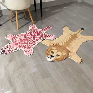 <span class=keywords><strong>Tappeto</strong></span> leopardo leone coniglio pelliccia sintetica fabbrica direttamente all'ingrosso zebra bianco e nero mucca bestiame tigre modello animale stampato <span class=keywords><strong>tappeto</strong></span> - Product Image 4