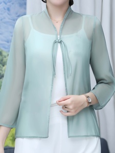<span class=keywords><strong>ASOS</strong></span> Robe élégante verte pour <span class=keywords><strong>femme</strong></span>, Cardigan à volants à manches mi-longues, double couche, coupe ample, style crop top, taille unique, en mousseline et mohair, col en V - Product Image 2