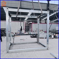 Structure de maison conteneur en acier intégrée, durable, pliable, empilable, taille flexible, prix d'usine