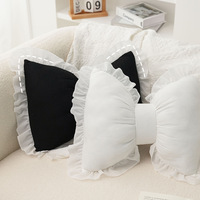 YIXUAN Coussin de canapé universel quatre saisons, moderne et minimaliste, en forme de nœud en dentelle, rembourrage en coton PP, confortable pour le soutien lombaire