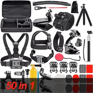50 in 1 action & sports camera accessories Compatible with Go Pro Hero 10 9 8 campark xtu akaso Apeman camera accessories