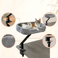 Lit pliable pour chat, 360 °   Lit de bureau suspendu rotatif pour chat, arbre à chat de bureau, lit de bureau pour chat de style nouveau, nid universel toutes saisons