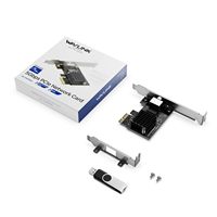 Adaptador de red WAVLINK 5G PCIe RJ45, NIC PCIe de 5 Gigabit con soporte de perfil bajo y escudo metálico para PC de escritorio Windows 11/10 Linux