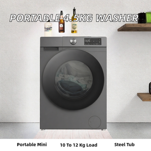 Lave-linge/sécheuse électrique portable tout-en-un pour la maison, chargement par le haut, cuve en acier inoxydable, plastique, semi-automatique, capacité de 10,1 à 12 kg - Product Image 2