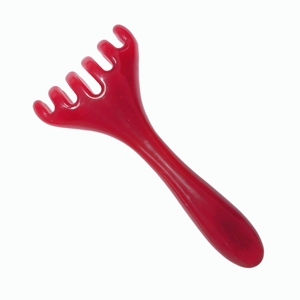Outil de massage en résine rouge, outil gua sha, outil de spa, relaxation corporelle - Product Image 3