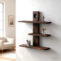 Étagère de rangement multi-niveaux en bois massif de style chinois pour vaisselle, service à thé et présentoir d'ornements, support de décoration réglable pour la maison