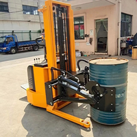Chariot élévateur à tambours électrique, transpalette à tambours alimenté par batterie pour la manutention et le transport en entrepôt de fûts en acier, en plastique et d'huile