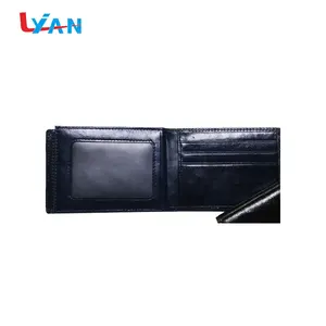 Unique design custom slim men leather wallet card holder