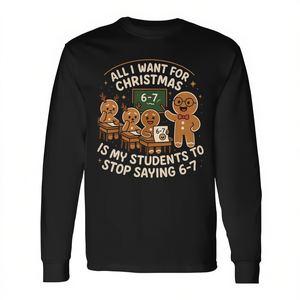 Pijamas navideños, camiseta de manga larga, diseño Six Seven Meme, ropa navideña, regalos de Navidad - Product Image 2