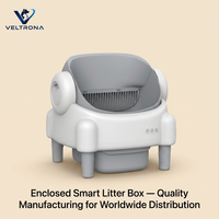 Caja de arena inteligente para gatos, totalmente cerrada, autolimpiable, con rotación de globo, control por aplicación WiFi, sellado de olores, antipistas y control remoto.