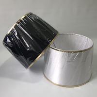 Fabrique d'abat-jour en coton térylène blanc noir doré Empire abat-jour conique de table traditionnel côtier chinois
